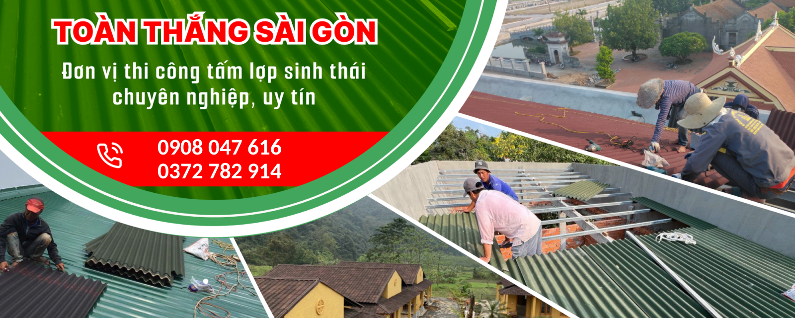 Thi công tấm lợp sinh thái Onduline
