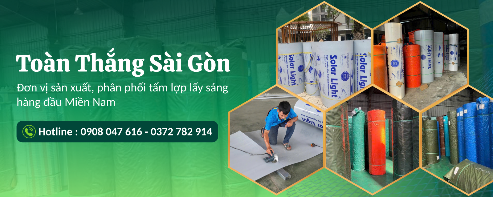 sản xuất phân phối tấm lợp lấy sáng poly